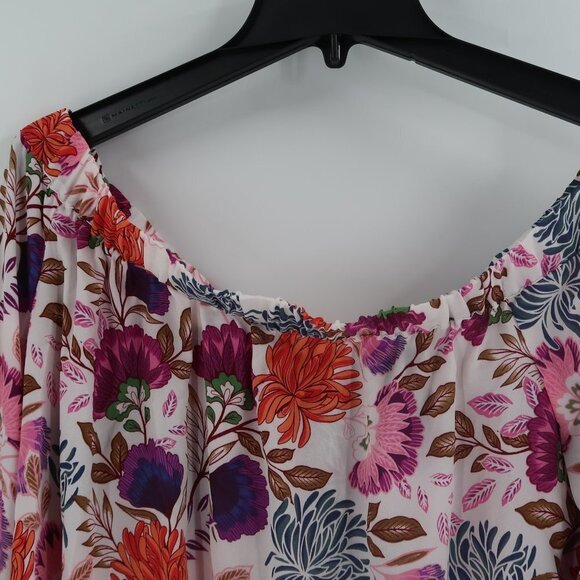 INC International Concepts Floral Blouse Lovely Lobelia in Bloom Size 1X NWT - Picture 5 of 9
